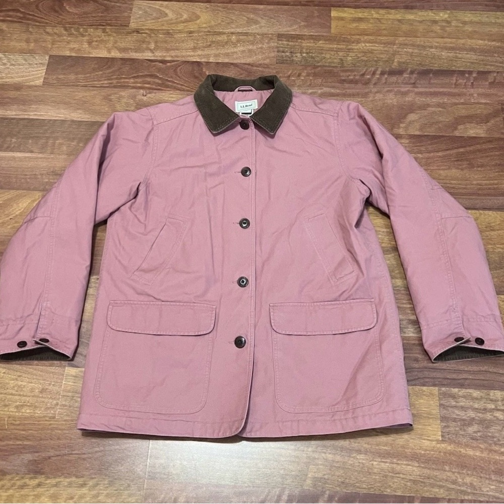 LL BEAN Pink Barn Chore Insulated Coat, L
